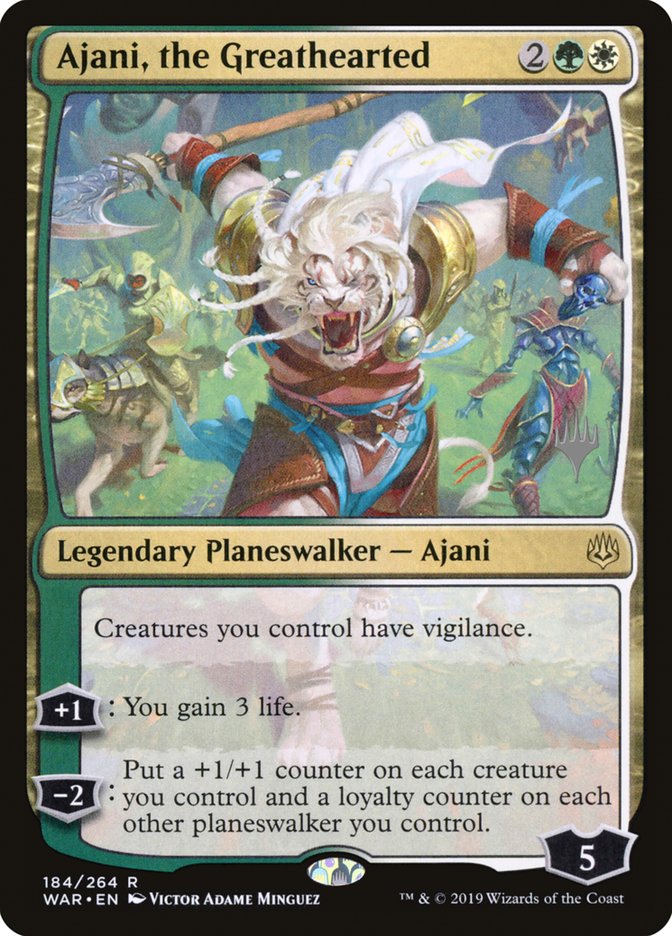 Ajani, the Greathearted (Promo Pack) [War of the Spark Promos] | Shuffle n Cut Hobbies & Games