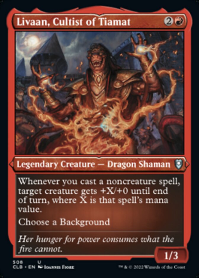 Livaan, Cultist of Tiamat (Foil Etched) [Commander Legends: Battle for Baldur's Gate] | Shuffle n Cut Hobbies & Games