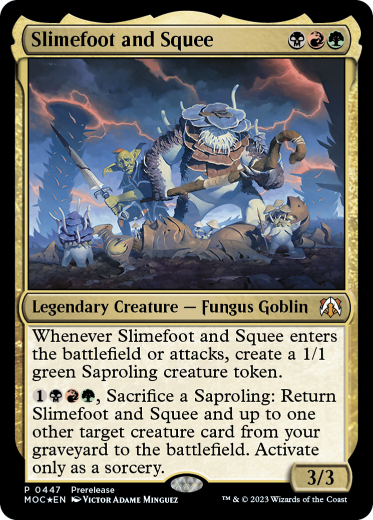Slimefoot and Squee [March of the Machine Commander Prerelease Promos] | Shuffle n Cut Hobbies & Games