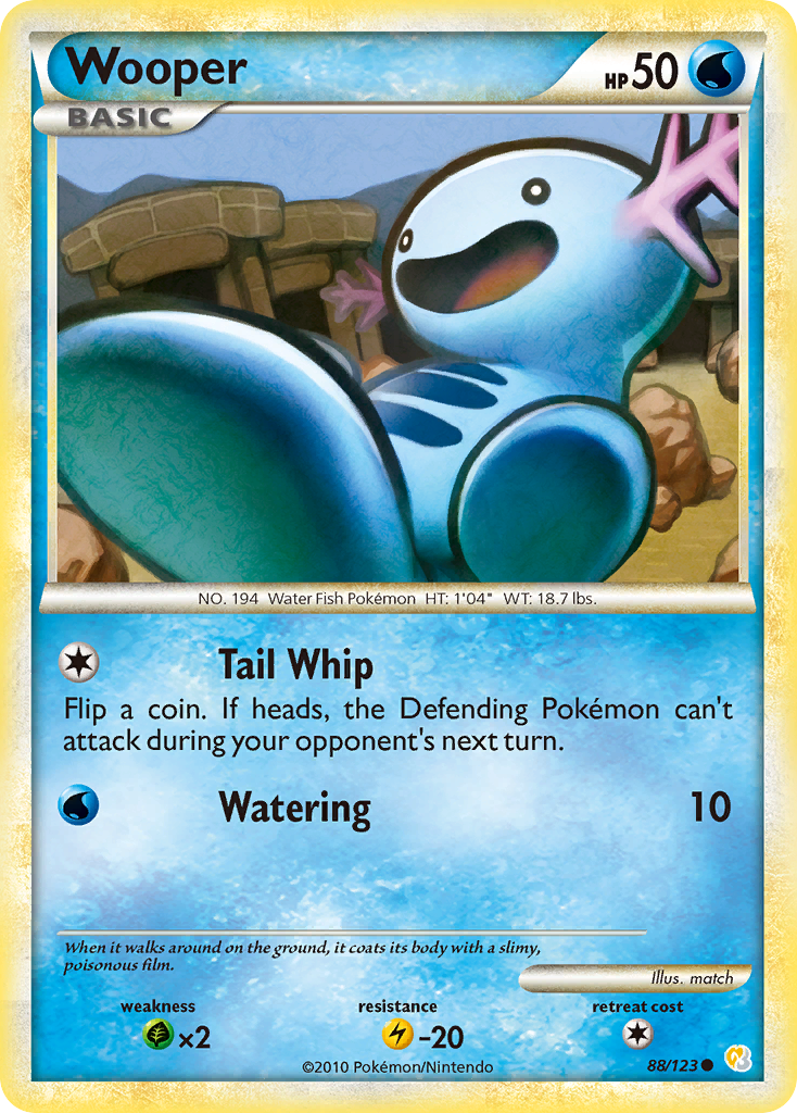 Wooper (88/123) [HeartGold & SoulSilver: Base Set] | Shuffle n Cut Hobbies & Games