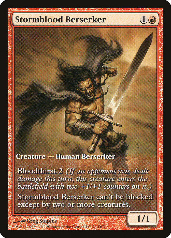 Stormblood Berserker (Extended Art) [Magic 2012 Promos] | Shuffle n Cut Hobbies & Games