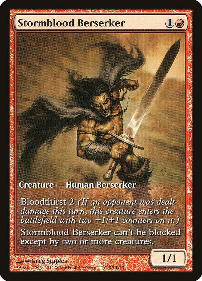 Stormblood Berserker (Extended Art) [Magic 2012 Promos] | Shuffle n Cut Hobbies & Games