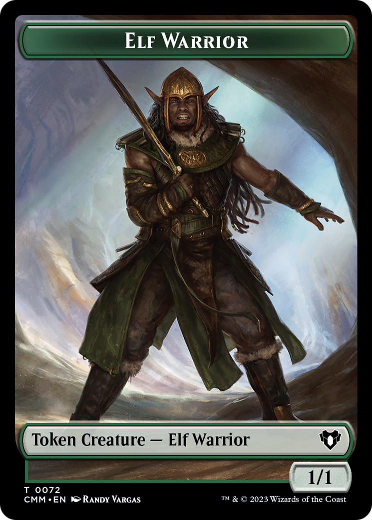 Elf Warrior // Cleric Double-Sided Token [Commander Masters Tokens] | Shuffle n Cut Hobbies & Games