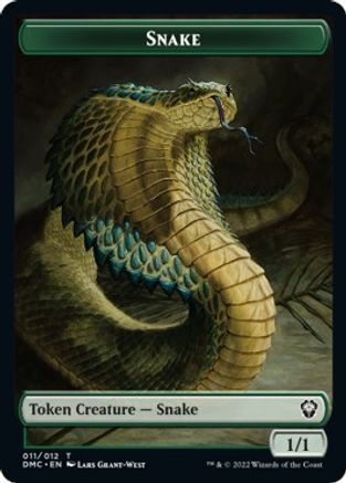 Human // Snake Double-Sided Token [Dominaria United Commander Tokens] | Shuffle n Cut Hobbies & Games