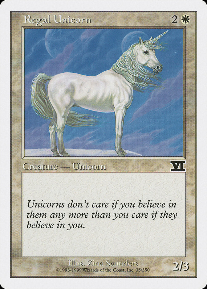 Regal Unicorn [Classic Sixth Edition] | Shuffle n Cut Hobbies & Games