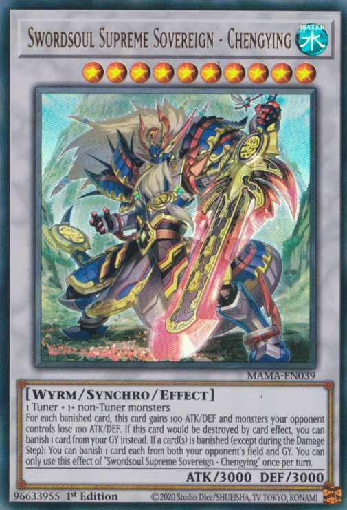 Swordsoul Supreme Sovereign - Chengying [MAMA-EN039] Ultra Rare | Shuffle n Cut Hobbies & Games
