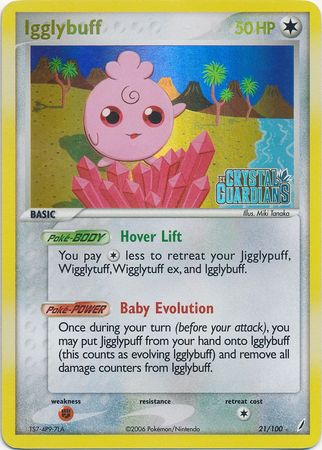 Igglybuff (21/100) (Stamped) [EX: Crystal Guardians] | Shuffle n Cut Hobbies & Games