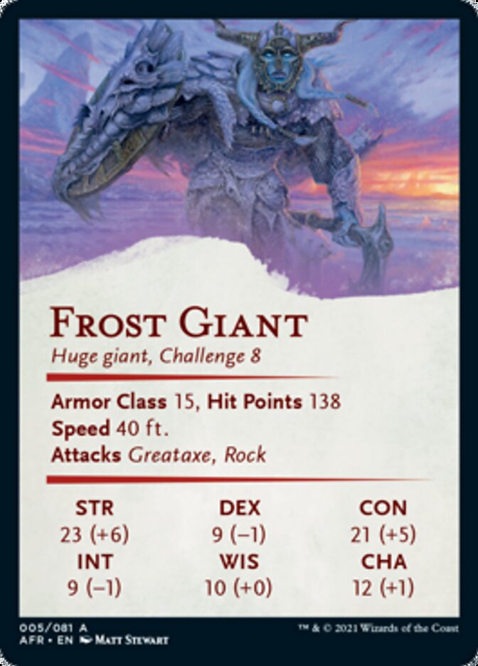 Frost Giant Art Card [Dungeons & Dragons: Adventures in the Forgotten Realms Art Series] | Shuffle n Cut Hobbies & Games