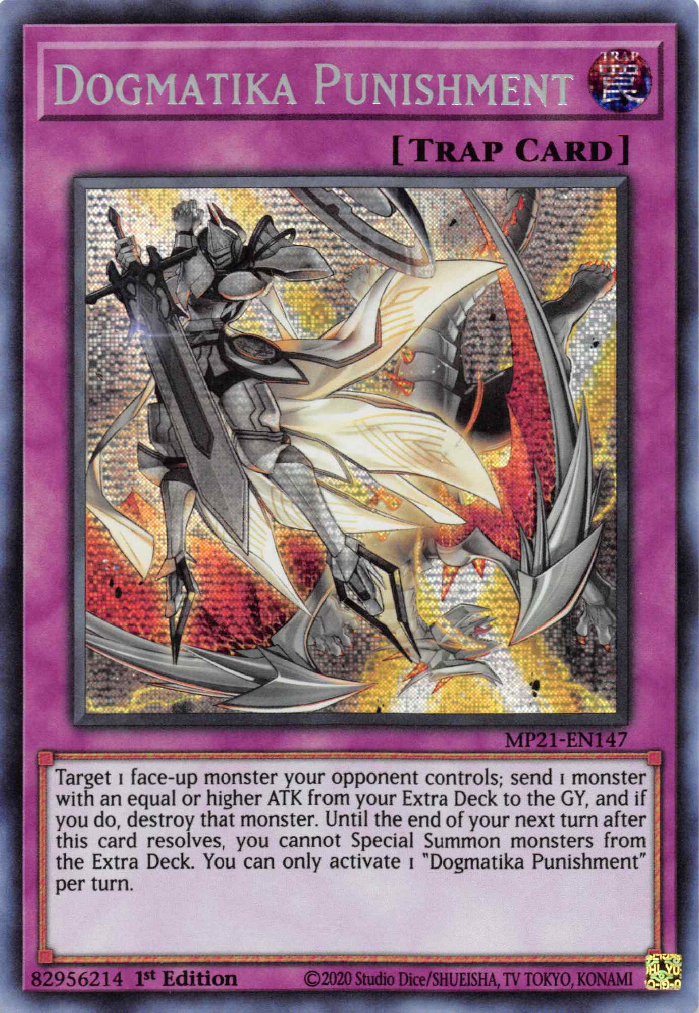 Dogmatika Punishment [MP21-EN147] Prismatic Secret Rare | Shuffle n Cut Hobbies & Games