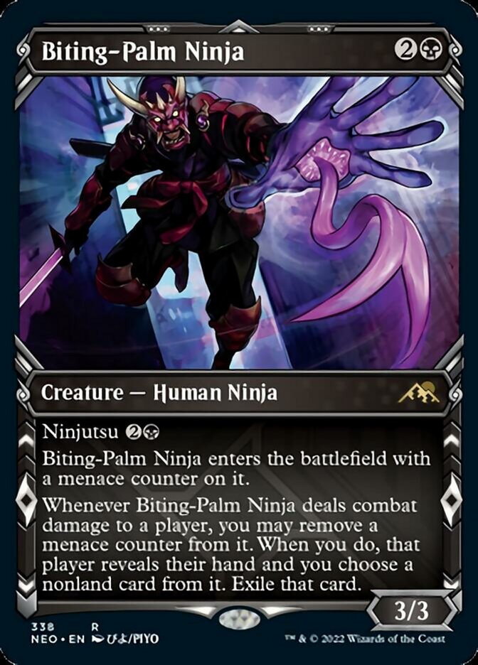 Biting-Palm Ninja (Showcase Ninja) [Kamigawa: Neon Dynasty] | Shuffle n Cut Hobbies & Games