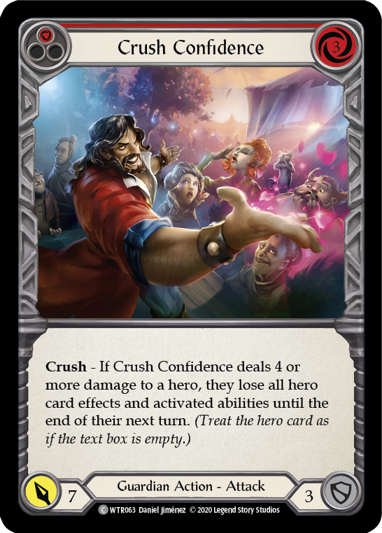 Crush Confidence (Red) [WTR063] Unlimited Edition Rainbow Foil | Shuffle n Cut Hobbies & Games