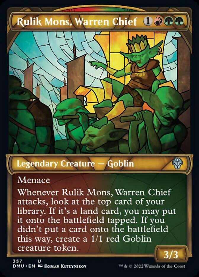 Rulik Mons, Warren Chief (Showcase Textured) [Dominaria United] | Shuffle n Cut Hobbies & Games