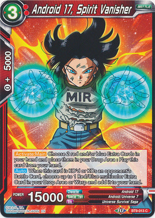 Android 17, Spirit Vanisher [BT9-013] | Shuffle n Cut Hobbies & Games