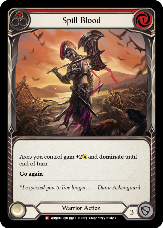 Spill Blood [MON109] 1st Edition Normal | Shuffle n Cut Hobbies & Games