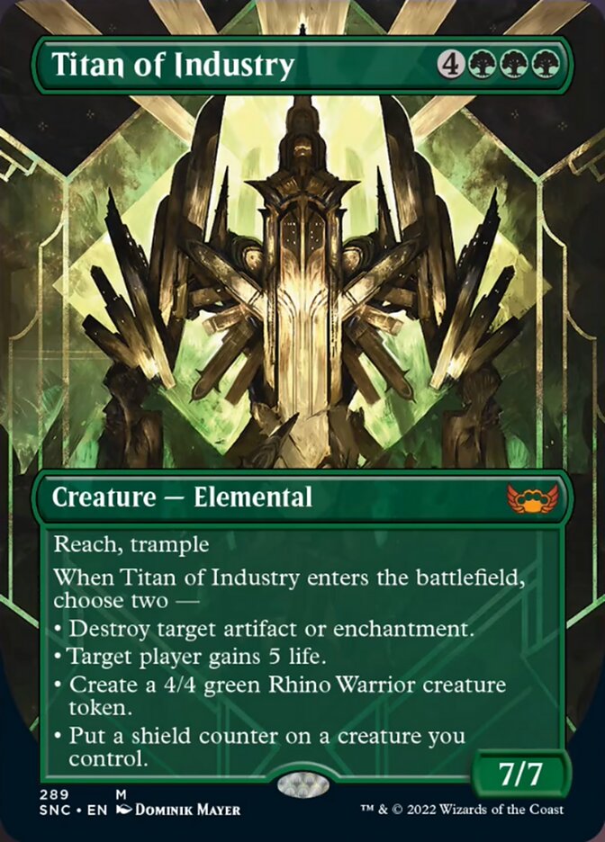 Titan of Industry (Borderless Alternate Art) [Streets of New Capenna] | Shuffle n Cut Hobbies & Games