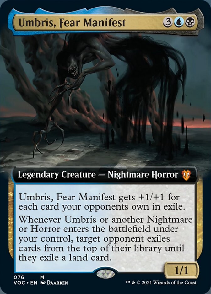 Umbris, Fear Manifest (Extended Art) [Innistrad: Crimson Vow Commander] | Shuffle n Cut Hobbies & Games