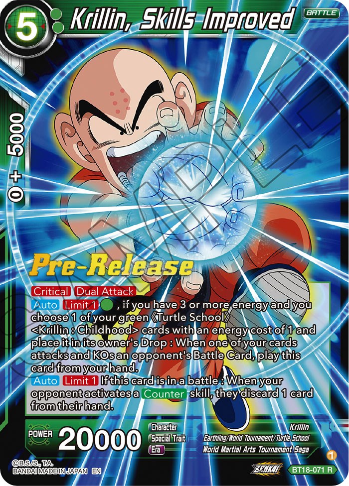 Krillin, Skills Improved (BT18-071) [Dawn of the Z-Legends Prerelease Promos] | Shuffle n Cut Hobbies & Games