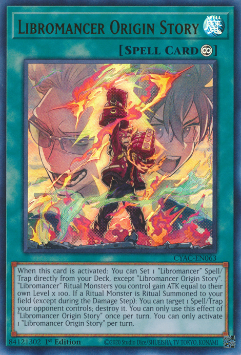 Libromancer Origin Story [CYAC-EN063] Ultra Rare | Shuffle n Cut Hobbies & Games
