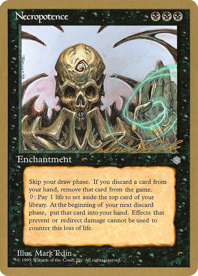 Necropotence (Leon Lindback) [Pro Tour Collector Set] | Shuffle n Cut Hobbies & Games