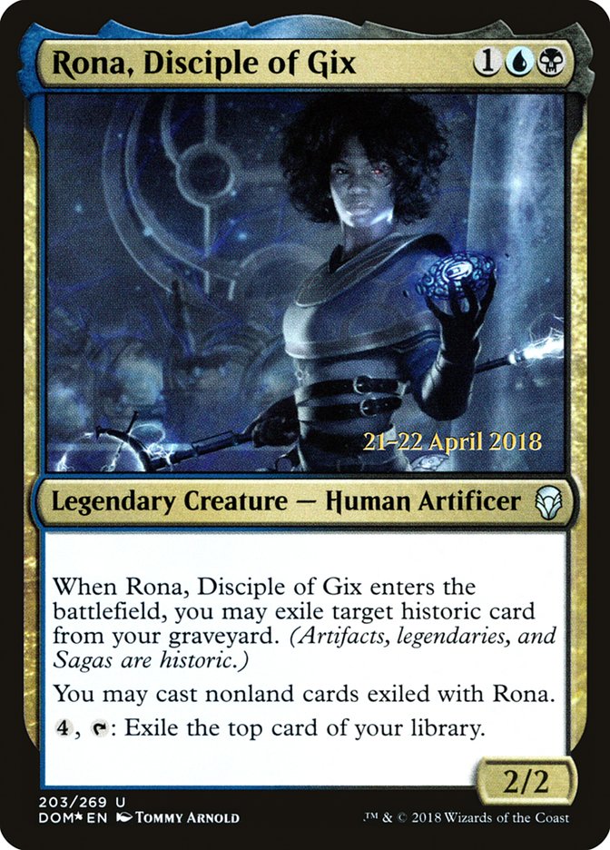 Rona, Disciple of Gix [Dominaria Prerelease Promos] | Shuffle n Cut Hobbies & Games