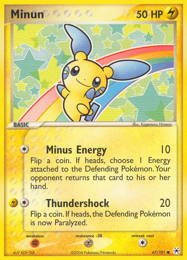 Minun (67/101) [EX: Hidden Legends] | Shuffle n Cut Hobbies & Games