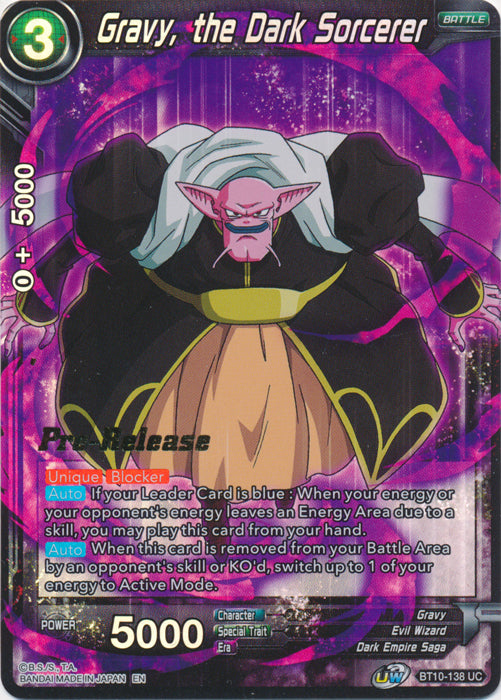 Gravy, the Dark Sorcerer (BT10-138) [Rise of the Unison Warrior Prerelease Promos] | Shuffle n Cut Hobbies & Games