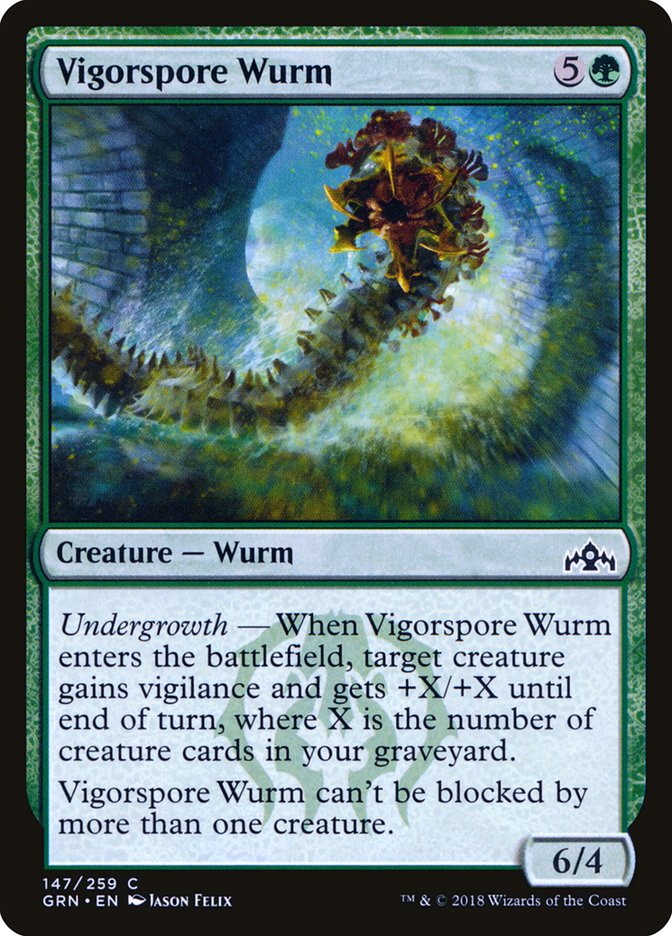 Vigorspore Wurm [Guilds of Ravnica] | Shuffle n Cut Hobbies & Games