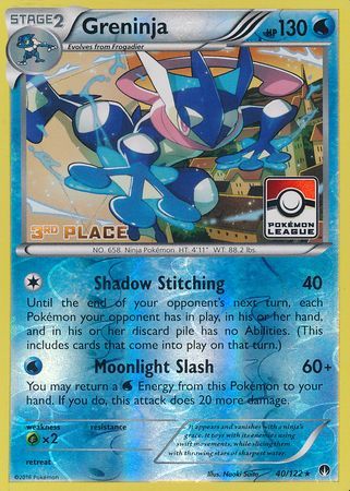 Greninja (40/122) (League Promo 3rd Place) [XY: BREAKpoint] | Shuffle n Cut Hobbies & Games