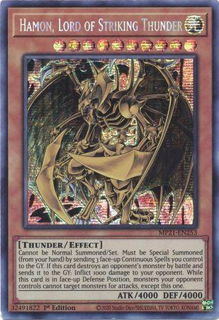 Hamon, Lord of Striking Thunder [MP21-EN253] Prismatic Secret Rare | Shuffle n Cut Hobbies & Games