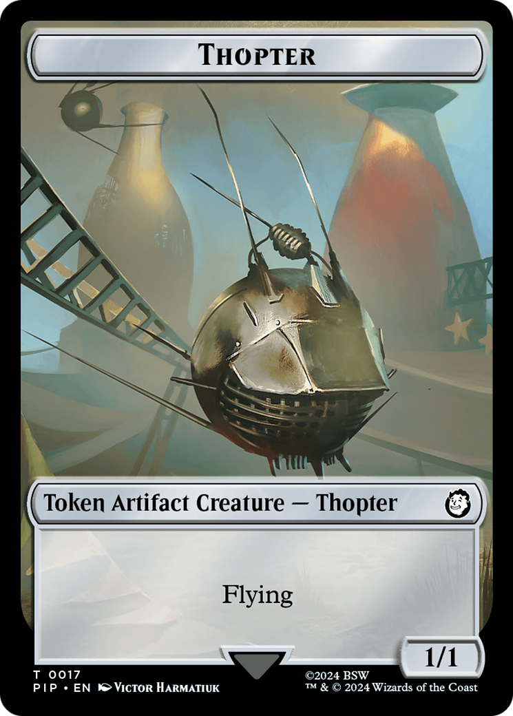 Junk // Thopter Double-Sided Token [Fallout Tokens] | Shuffle n Cut Hobbies & Games