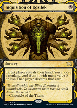 Inquisition of Kozilek (Foil Etched) [Strixhaven: School of Mages Mystical Archive] | Shuffle n Cut Hobbies & Games