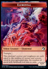 Zombie (005) // Elemental Double-Sided Token [Innistrad: Midnight Hunt Tokens] | Shuffle n Cut Hobbies & Games