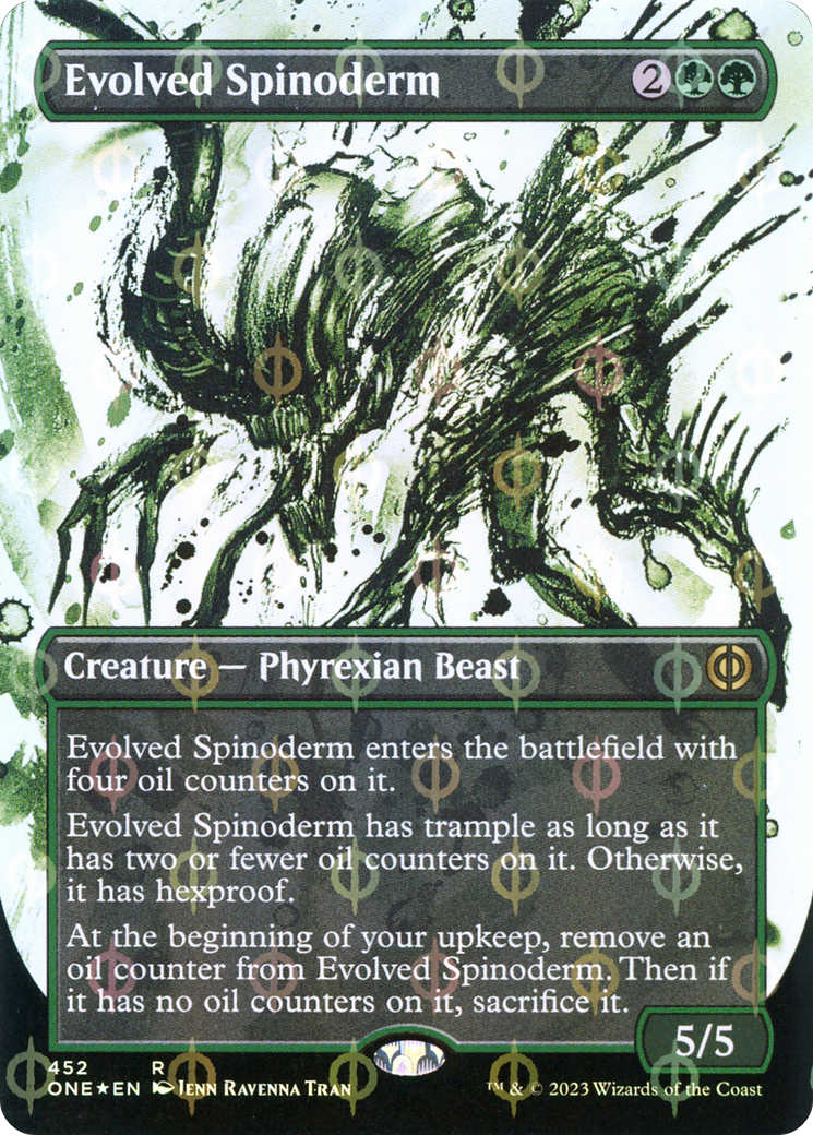 Evolved Spinoderm (Borderless Ichor Step-and-Compleat Foil) [Phyrexia: All Will Be One] | Shuffle n Cut Hobbies & Games