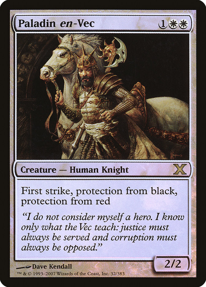 Paladin en-Vec (Premium Foil) [Tenth Edition] | Shuffle n Cut Hobbies & Games