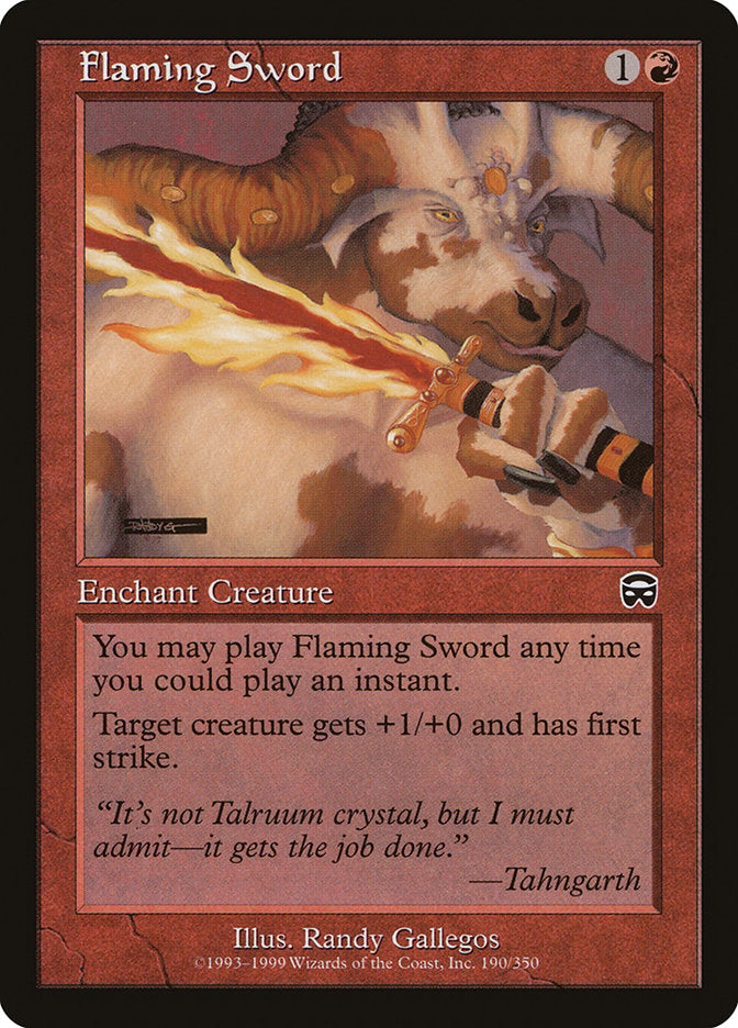Flaming Sword [Mercadian Masques] | Shuffle n Cut Hobbies & Games