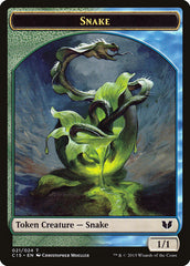 Snake (021) // Saproling Double-Sided Token [Commander 2015 Tokens] | Shuffle n Cut Hobbies & Games