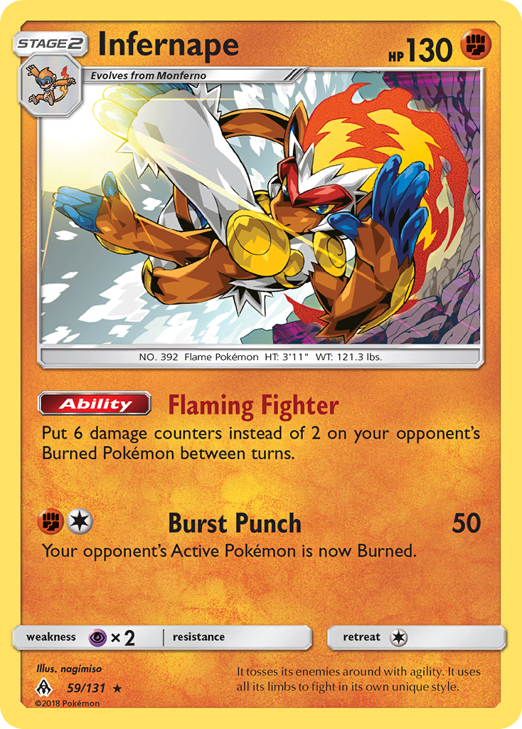 Infernape (59/131) [Sun & Moon: Forbidden Light] | Shuffle n Cut Hobbies & Games