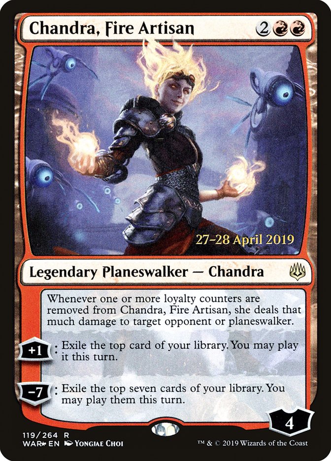 Chandra, Fire Artisan [War of the Spark Prerelease Promos] | Shuffle n Cut Hobbies & Games