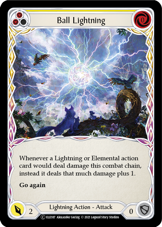 Ball Lightning (Yellow) [U-ELE187] Unlimited Rainbow Foil | Shuffle n Cut Hobbies & Games