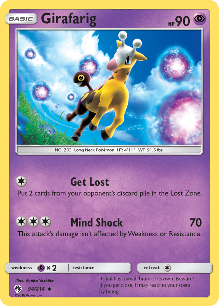 Girafarig (94/214) [Sun & Moon: Lost Thunder] | Shuffle n Cut Hobbies & Games