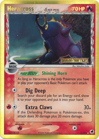 Heracross (3/101) (Delta Species) (Stamped) [EX: Dragon Frontiers] | Shuffle n Cut Hobbies & Games