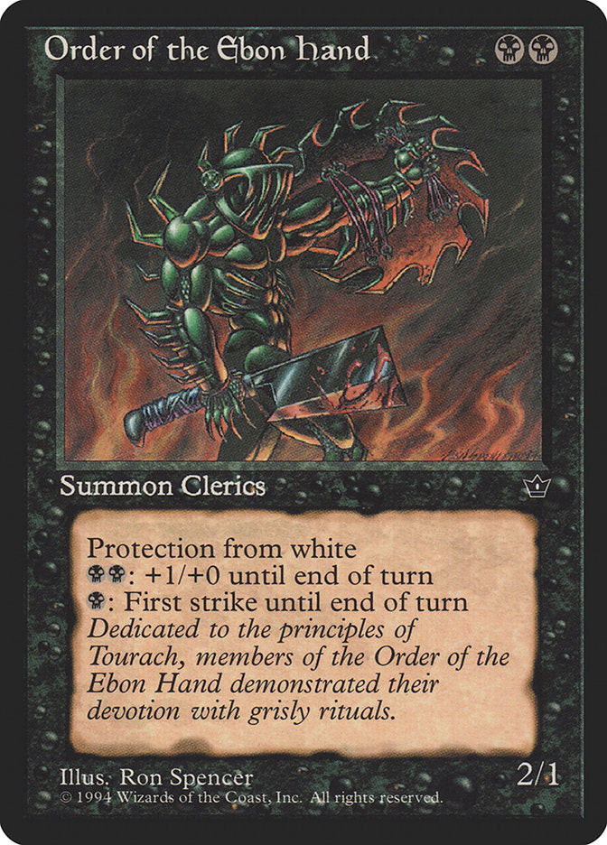 Order of the Ebon Hand (Ron Spencer) [Fallen Empires] | Shuffle n Cut Hobbies & Games