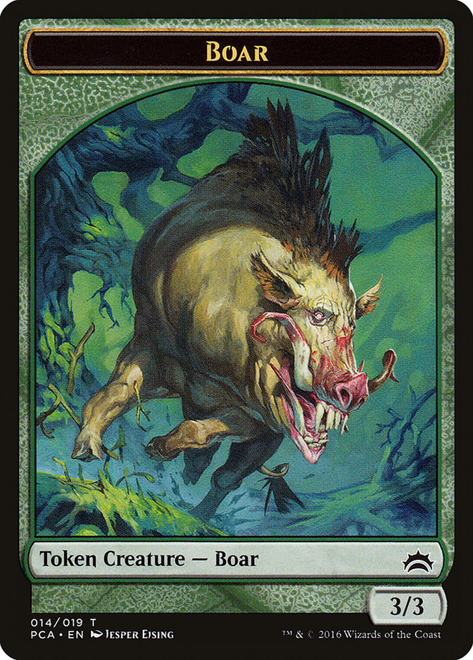 Goblin // Boar Double-Sided Token [Planechase Anthology Tokens] | Shuffle n Cut Hobbies & Games