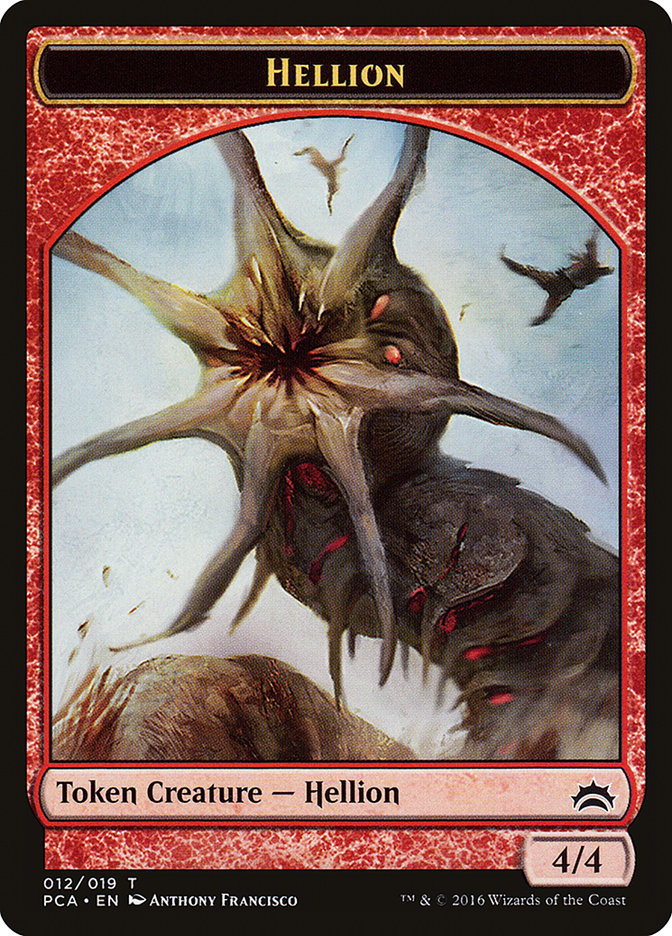 Zombie // Hellion Double-Sided Token [Planechase Anthology Tokens] | Shuffle n Cut Hobbies & Games
