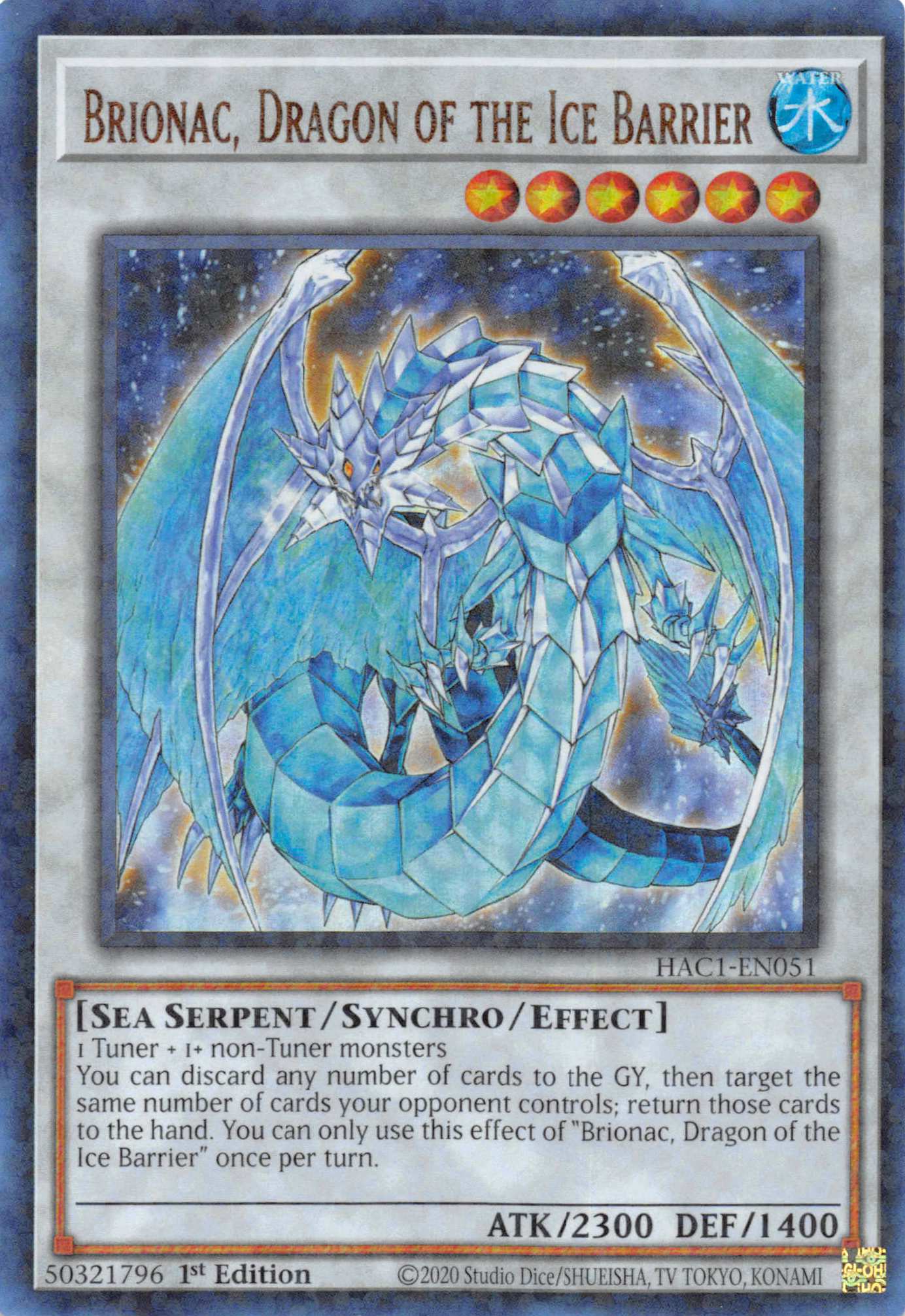 Brionac, Dragon of the Ice Barrier (Duel Terminal) [HAC1-EN051] Parallel Rare | Shuffle n Cut Hobbies & Games