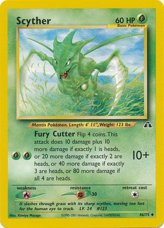 Scyther (46/75) [Neo Discovery Unlimited] | Shuffle n Cut Hobbies & Games