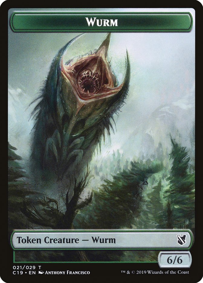 Beast (013) // Wurm Double-Sided Token [Commander 2019 Tokens] | Shuffle n Cut Hobbies & Games