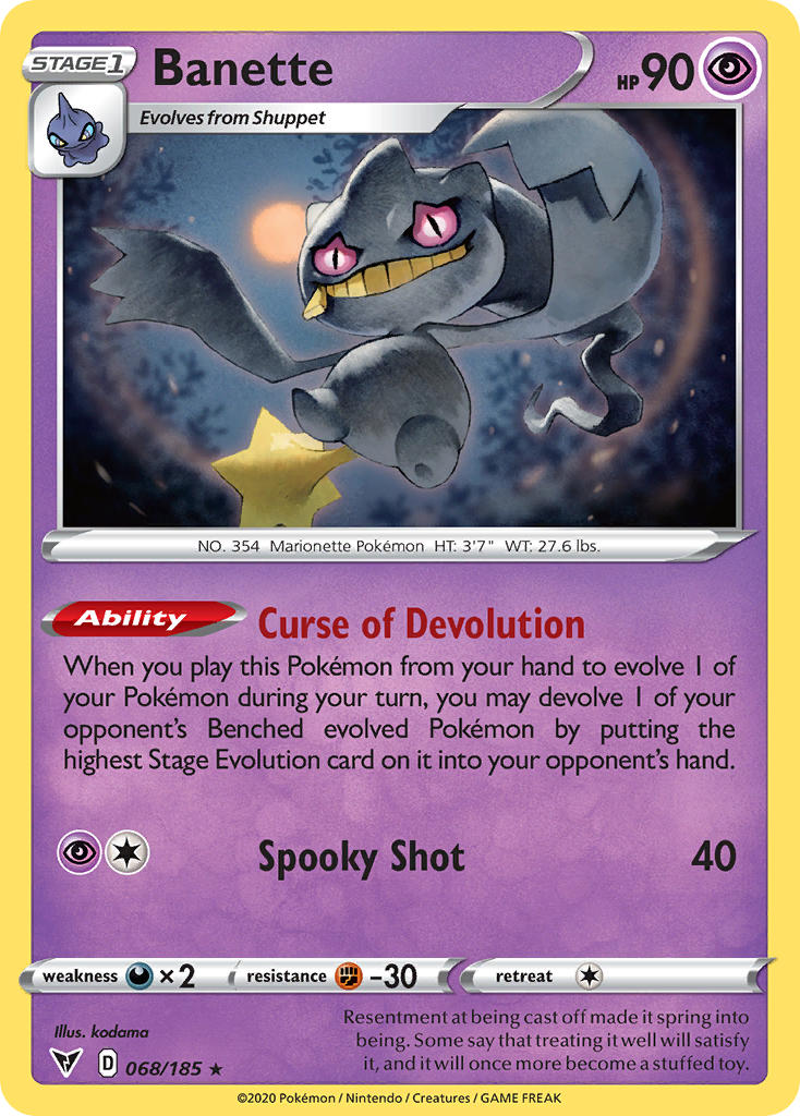Banette (068/185) [Sword & Shield: Vivid Voltage] | Shuffle n Cut Hobbies & Games