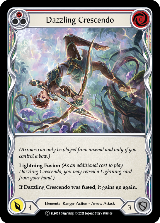 Dazzling Crescendo (Red) [U-ELE053] Unlimited Rainbow Foil | Shuffle n Cut Hobbies & Games