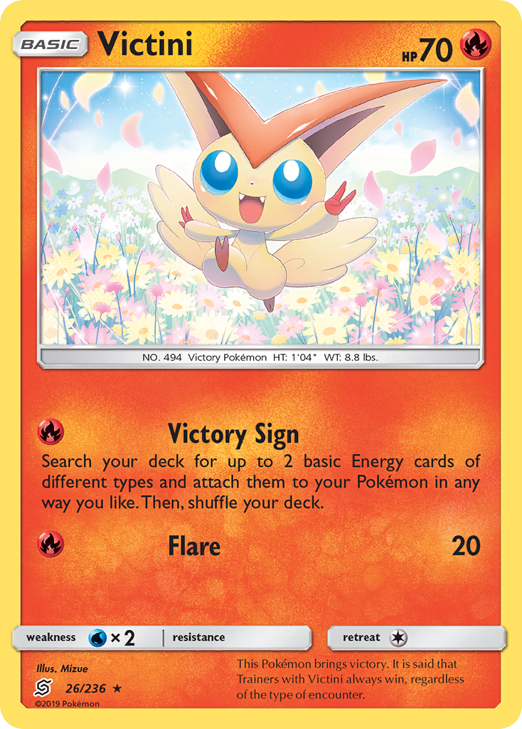 Victini (26/236) [Sun & Moon: Unified Minds] | Shuffle n Cut Hobbies & Games